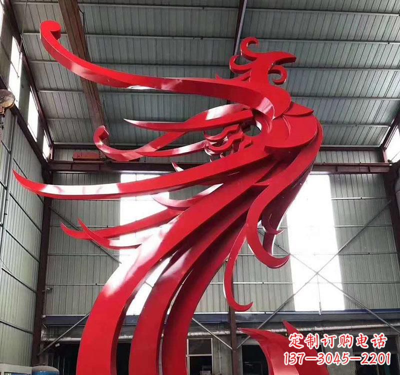 贵阳不锈钢凤凰雕塑高雅而精致