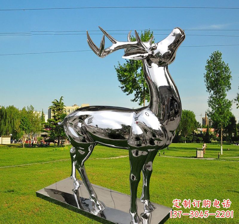 贵阳不锈钢梅花鹿雕塑美丽的自然之美