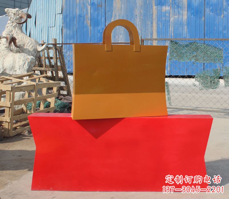 贵阳精美不锈钢购物袋雕塑