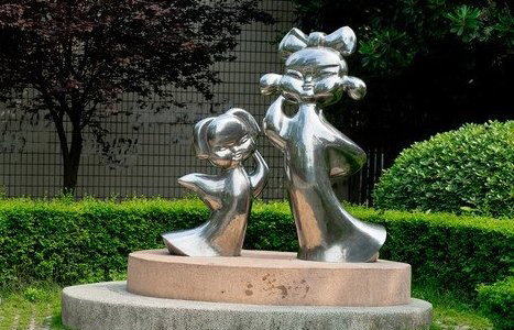 贵阳不锈钢古代儿童雕塑