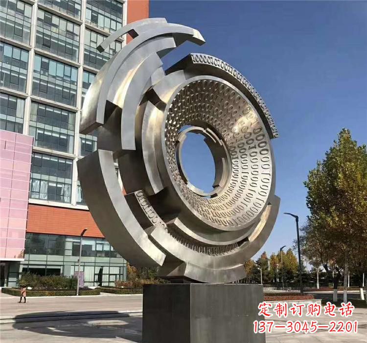 贵阳不锈钢齿轮雕塑流动的美丽