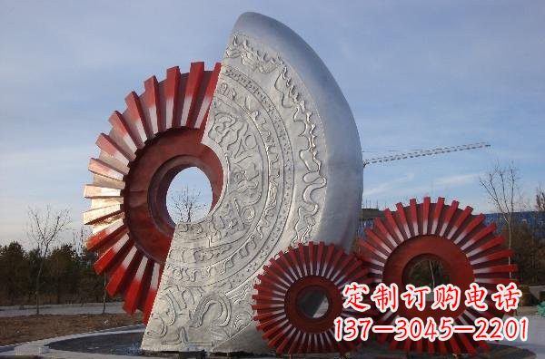 贵阳不锈钢齿轮雕塑精致而精美
