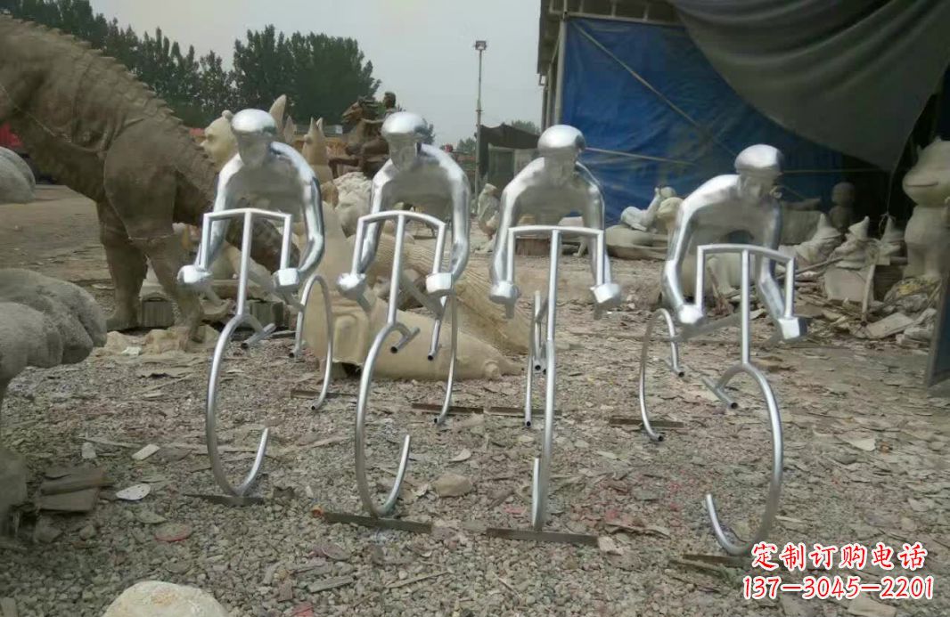 贵阳不锈钢自行车雕塑——美丽的自行车文化精神