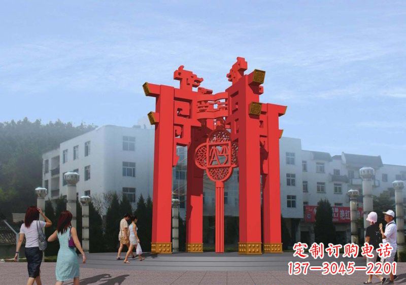 贵阳不锈钢广场大型抽象灯笼设计图雕塑