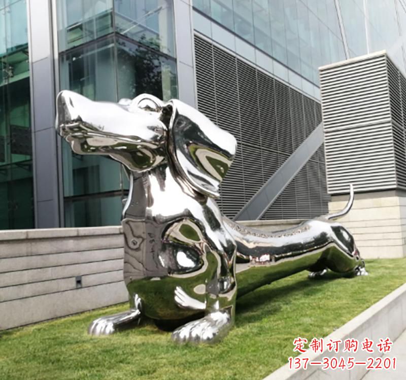 贵阳不锈钢动物雕塑——狗