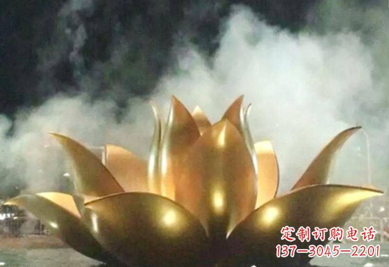 贵阳不锈钢莲花喷泉雕塑——让美景更加精彩