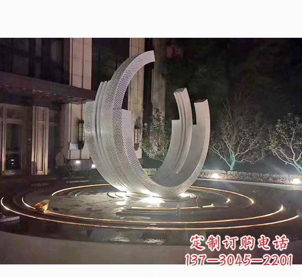 贵阳不锈钢广场喷泉雕塑精美的艺术珍品