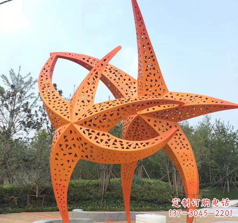 贵阳不锈钢海星海洋动物雕塑——美丽的海洋艺术