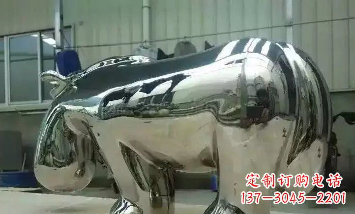 贵阳不锈钢河马雕塑一种新颖的艺术形式