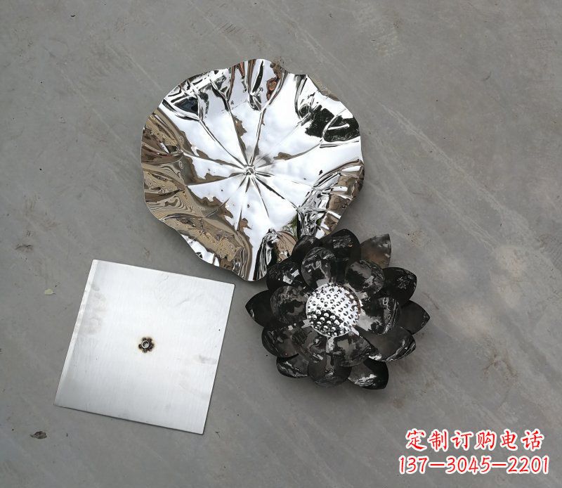 贵阳不锈钢荷花荷叶公园雕塑