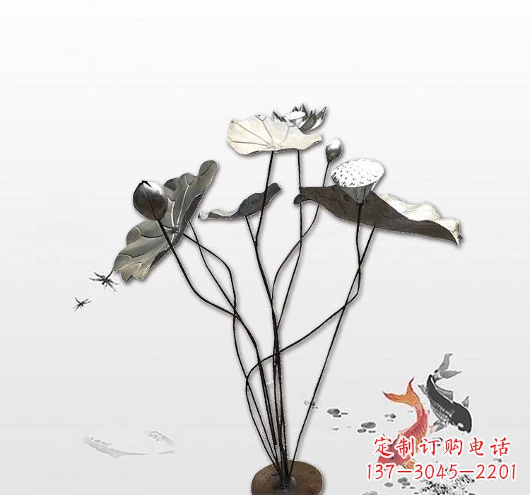 贵阳不锈钢荷花荷叶雕塑
