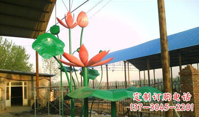 贵阳不锈钢荷叶雕塑精美而优雅
