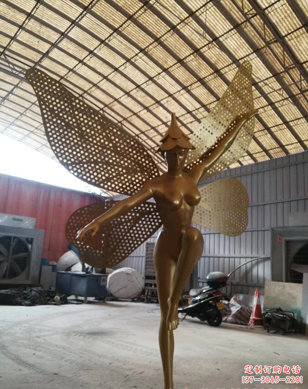 贵阳不锈钢蝴蝶仙子雕塑精美的美丽之作