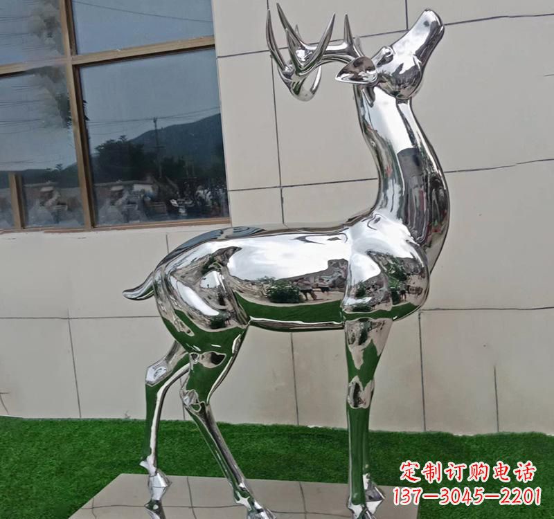 贵阳不锈钢户外动物鹿雕塑