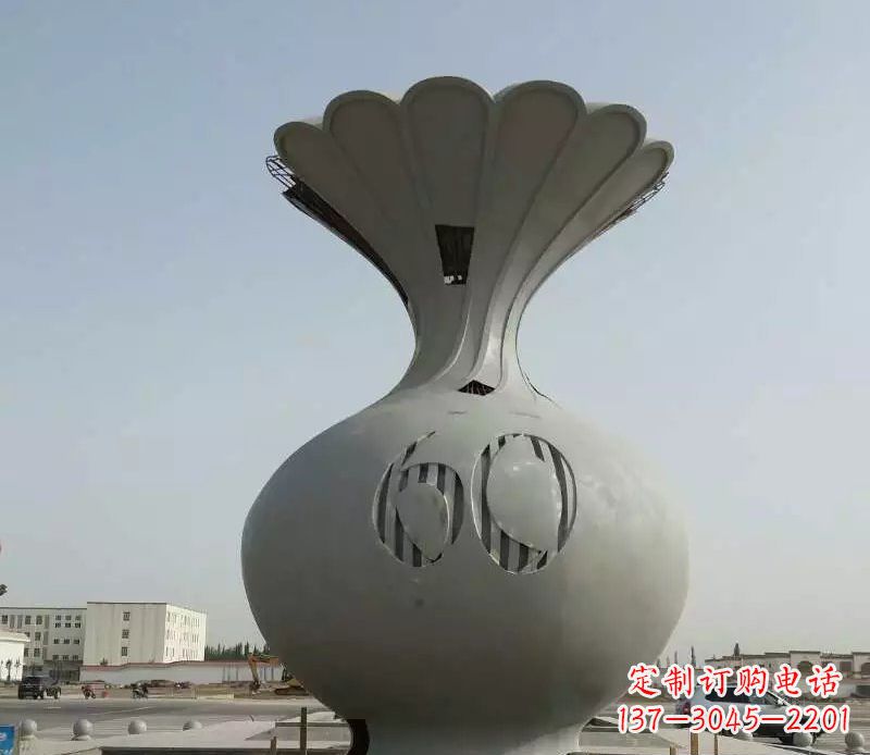 贵阳精美不锈钢花篮雕塑