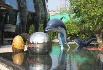 贵阳不锈钢海豚景观雕塑创造精美绝伦的企业公园