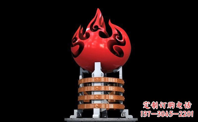 贵阳不锈钢火炬雕塑传承奋进精神