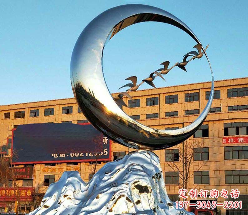 贵阳雁雕塑不锈钢的艺术精灵