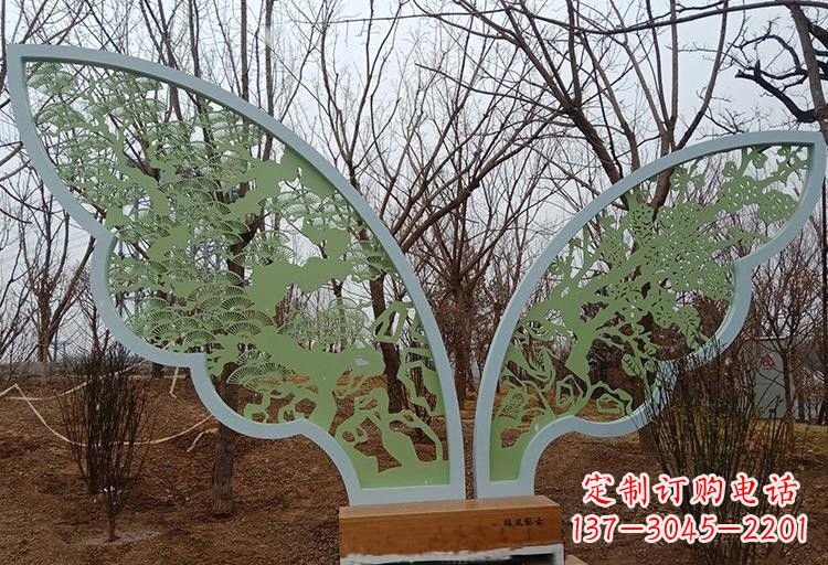 贵阳不锈钢剪纸蝴蝶翅膀雕塑