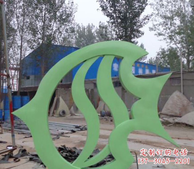 贵阳不锈钢剪纸鲤鱼雕塑——传承传统艺术