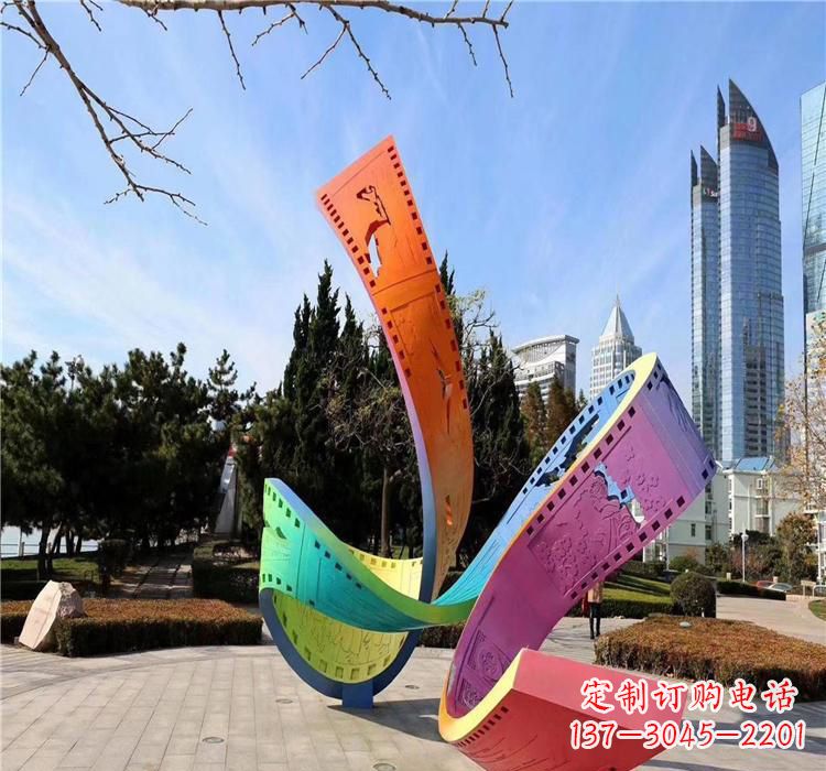 贵阳波浪状的不锈钢胶卷雕塑