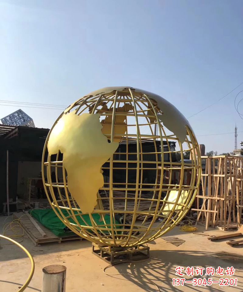 贵阳不锈钢金属地球仪雕塑一种视觉美学的精美艺术