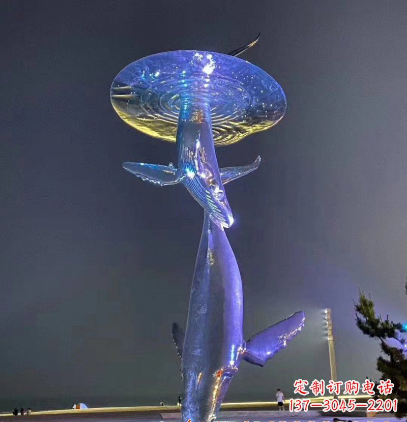 贵阳不锈钢鲸鱼雕塑——传承着海洋的精灵魅力