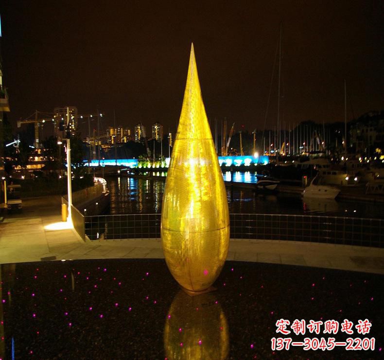 贵阳不锈钢水滴雕塑给环境带来美丽