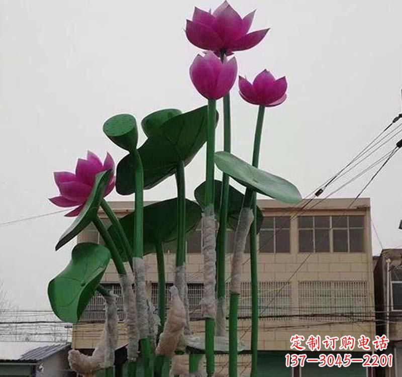 贵阳不锈钢荷花雕塑——精美绝伦