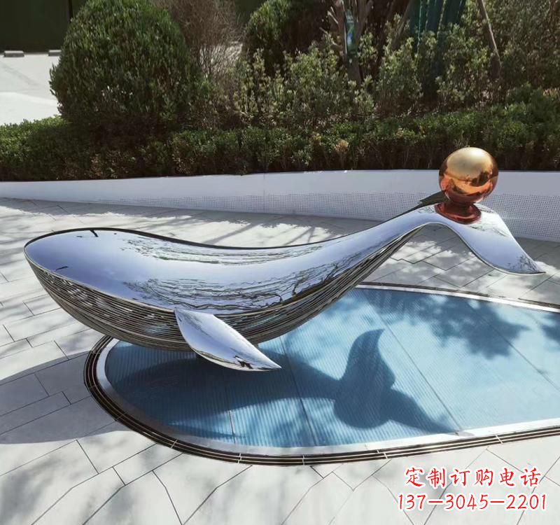 贵阳不锈钢镜面海豚雕塑