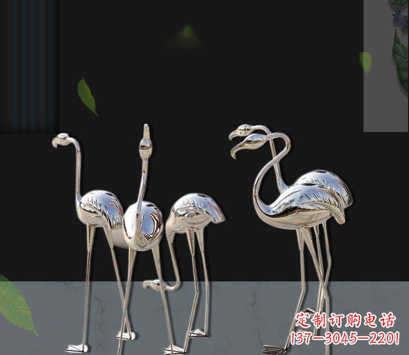 贵阳非凡之美不锈钢火烈鸟雕塑