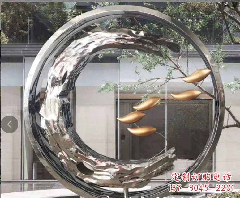 贵阳不锈钢鲤鱼跃龙门——一座精美的雕塑
