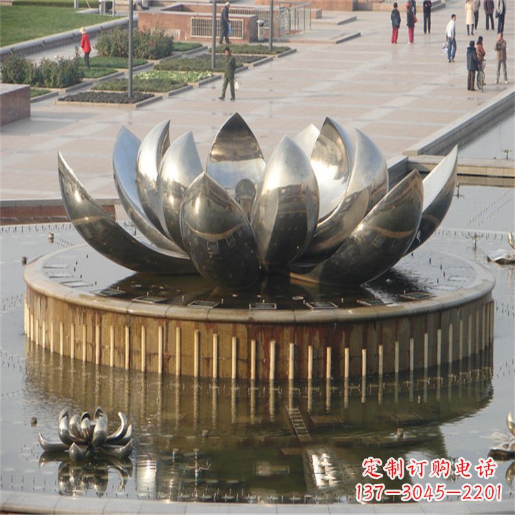 贵阳不锈钢莲花喷泉——艺术与美的完美结合