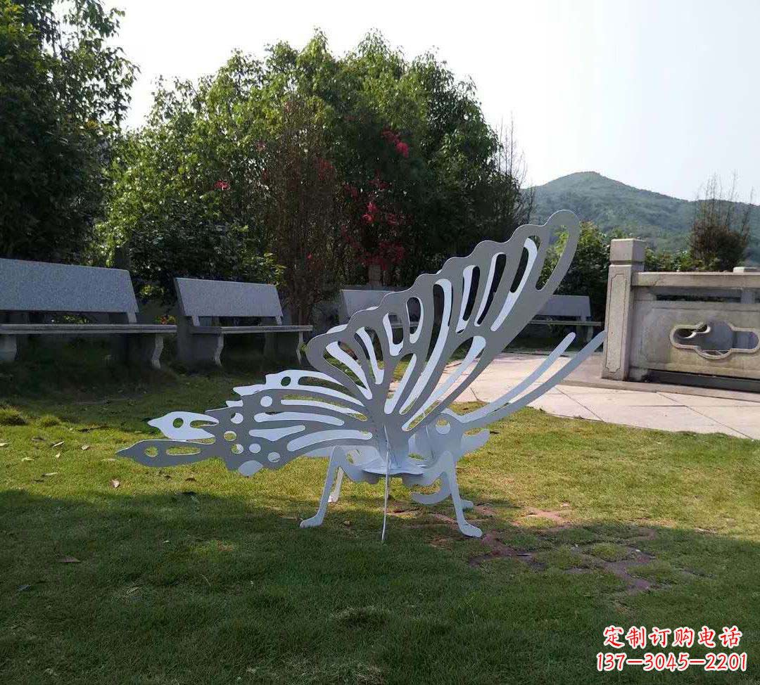 贵阳不锈钢镂空蝴蝶装饰雕塑精美雕塑点缀美好生活