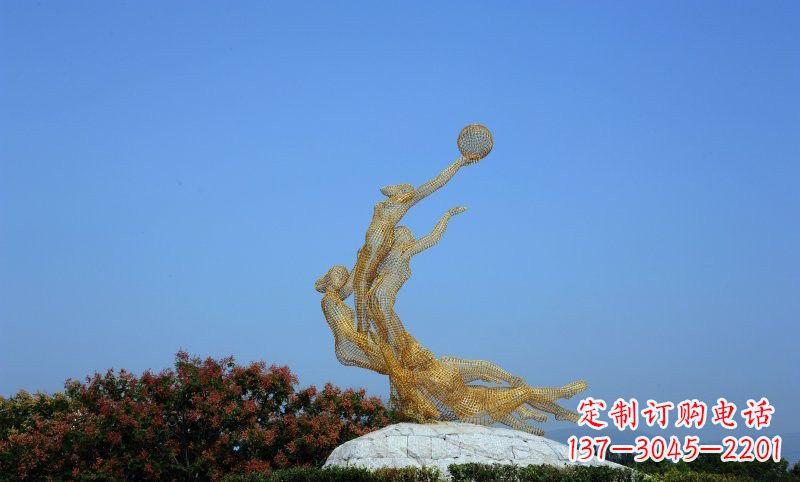贵阳精致的不锈钢女排雕塑