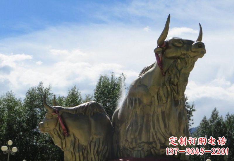 贵阳不锈钢牦牛雕塑一种传统文化的精美传承