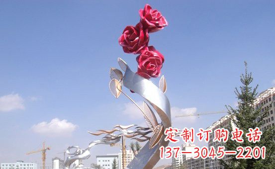 贵阳不锈钢玫瑰雕塑精致的艺术之美