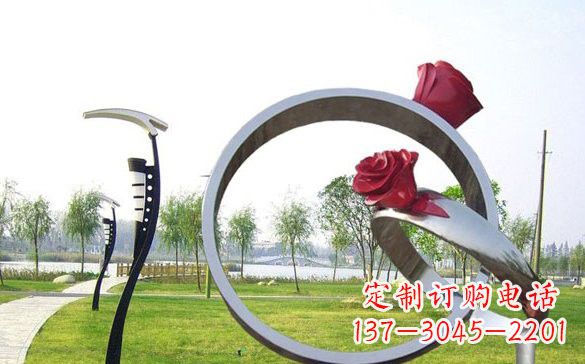 贵阳不锈钢玫瑰花戒指精致雕塑之美