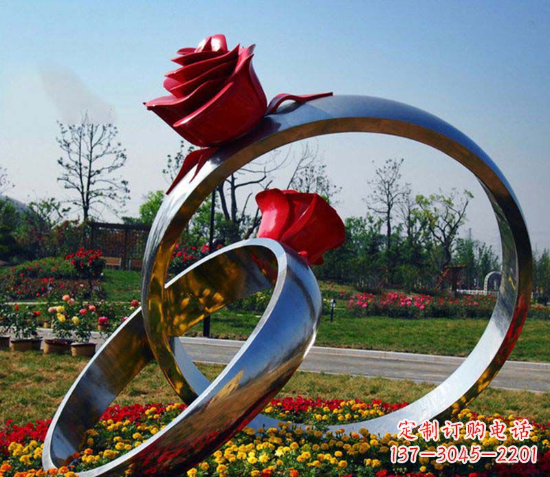 贵阳不锈钢玫瑰戒指精美的艺术品