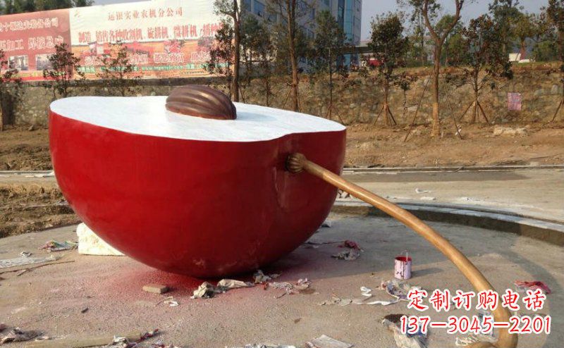 贵阳不锈钢苹果雕塑艺术与实用的结合