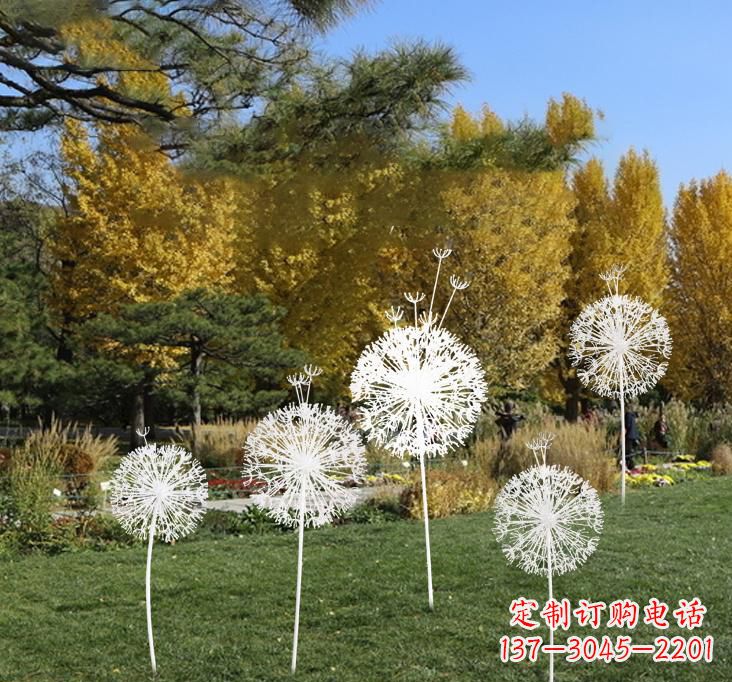 贵阳不锈钢蒲公英景观雕塑艺术与美的完美结合