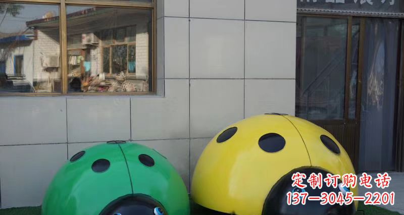贵阳不锈钢七星瓢虫雕塑公园动物雕塑