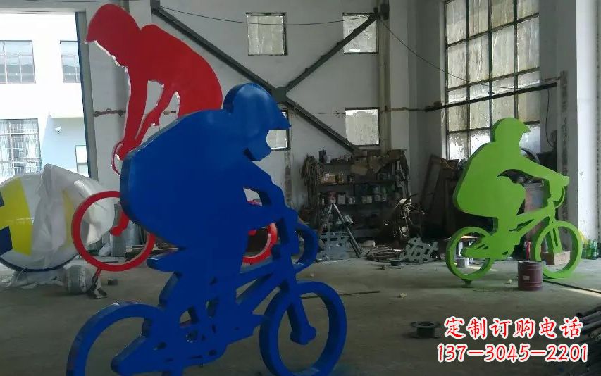贵阳不锈钢骑自行车的运动雕塑