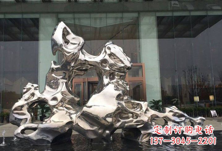 贵阳精美太湖石雕塑,不锈钢企业的杰作