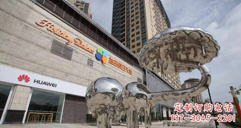 贵阳不锈钢门前的大象雕塑