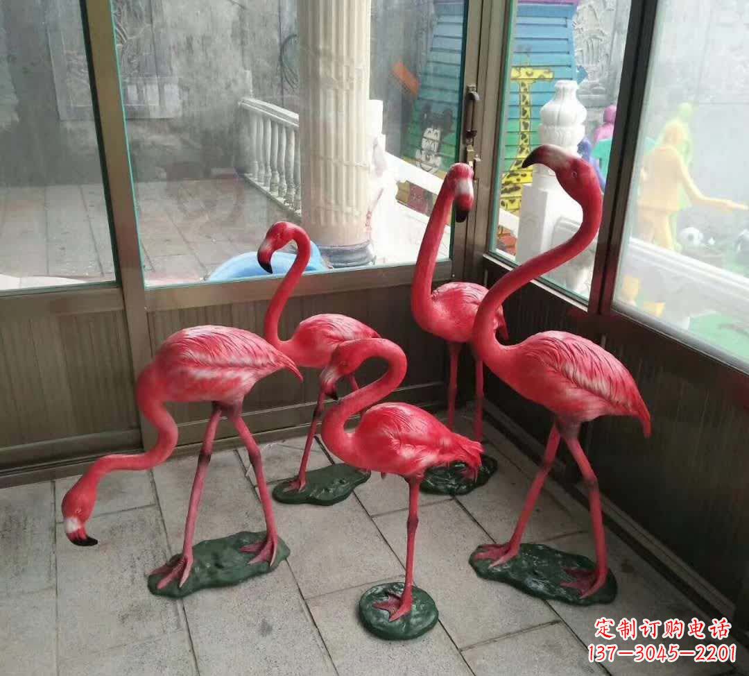 贵阳不锈钢室外仿真火烈鸟雕塑