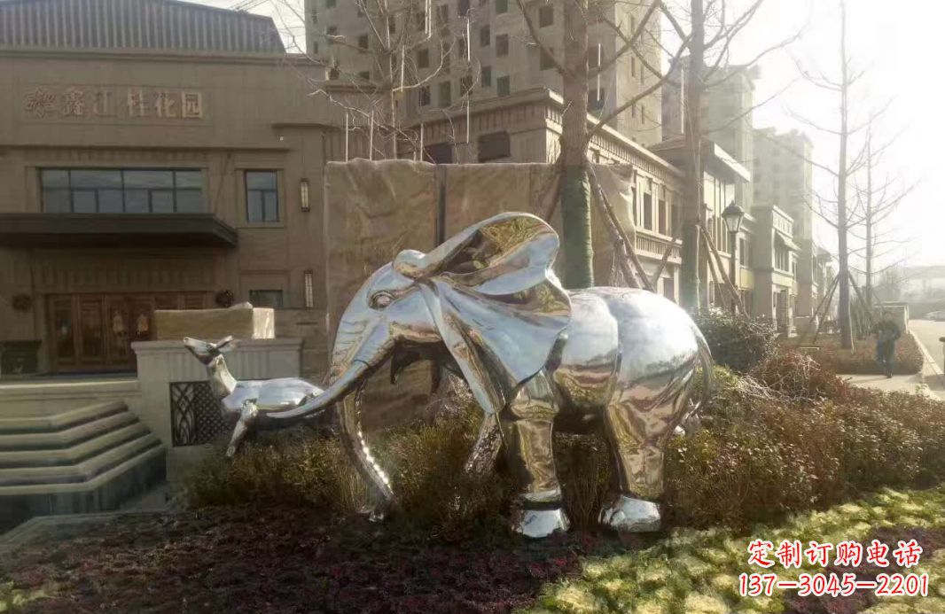 贵阳不锈钢大象雕塑——美轮美奂的艺术精品