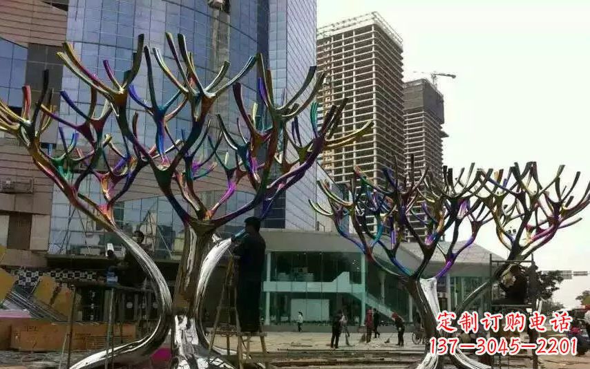 贵阳不锈钢树枝景观雕塑
