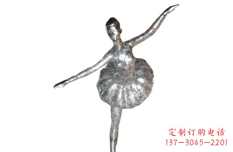 贵阳不锈钢跳芭蕾的女孩雕塑