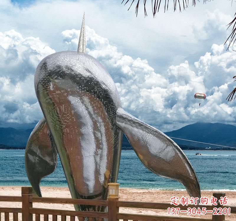 贵阳不锈钢鲸鱼雕塑精美绝伦
